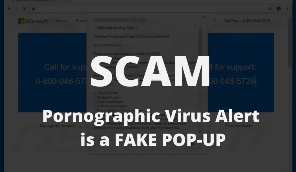 Pornographic Virus Alert from Your PC